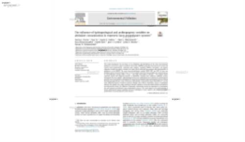 The influence of hydrogeological and anthropogenic variables on phthalate contamination in eogenetic karst groundwater systems*